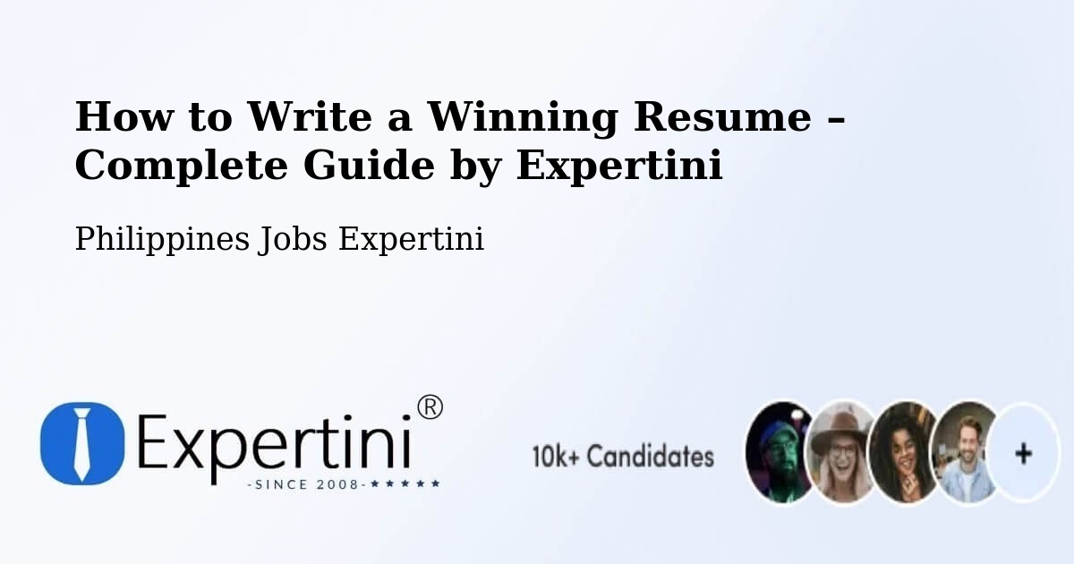 Resume Writing Guide for Job Seekers – Limay - Limay, Philippines Jobs Expertini